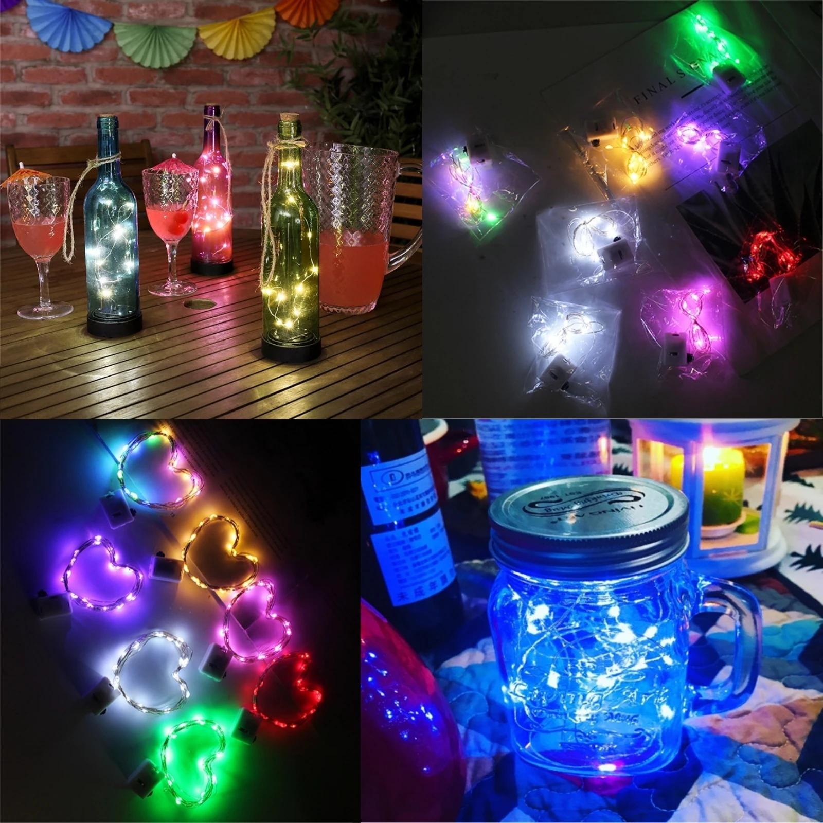 20Pcs Battery Operated Copper Wire LED String Lights 200cm/78Inch/20LED 3Modes Mini Firefly Fairy Lights Warm/Multi/Red/Green/Blue/Pink/ Purple/White Perfect for BOBO balloon, birthday room, camping, flower, party, wedding, Christmas