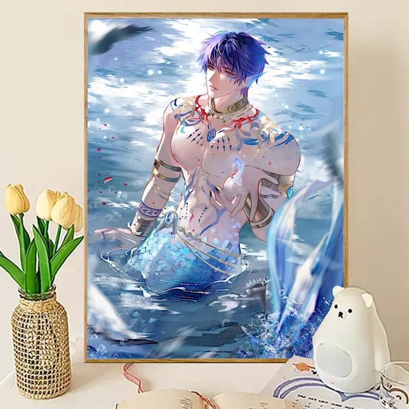 R-Rafayel Love And D-Deepspace Poster Sticky Wall Art Printing Waterproof Modern Aesthetic Home Living Bedroom Decor Trendy Room Decoration Gift Durable High Quality