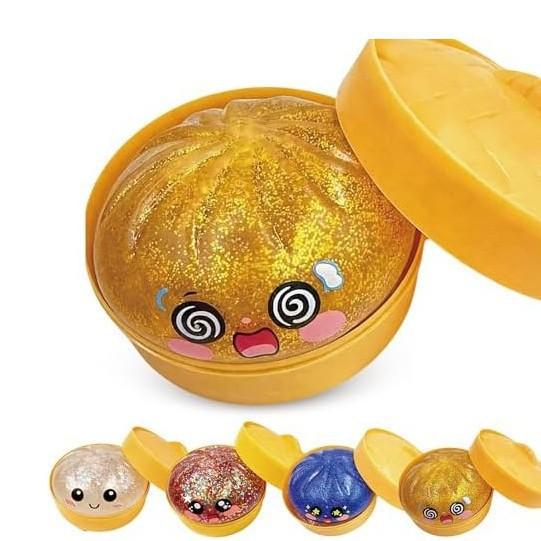 Stress-relieving squishy toy, shaped like a steamed bun, a stress-relieving ball, a Mother's Day gift. Holiday Ginger Cookie Silicone relaxation musical butter anxiety relief portable gift