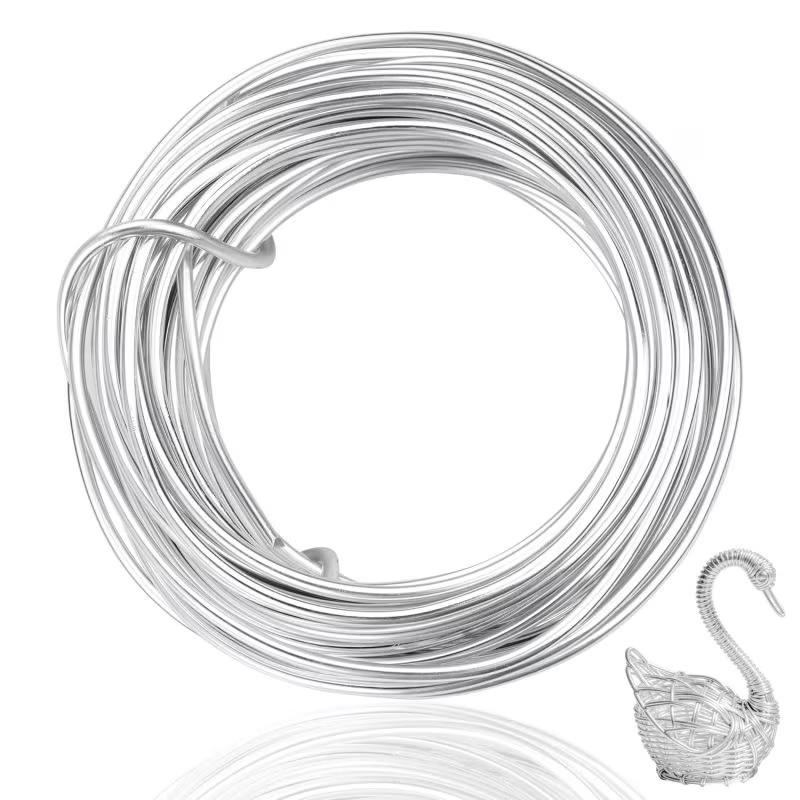 32.8 Feet 3mm Flexible Aluminum Craft Wire, Ideal for DIY Jewelry Making, Sculpting, Wreath Making, Christmas Decorations, Size 9