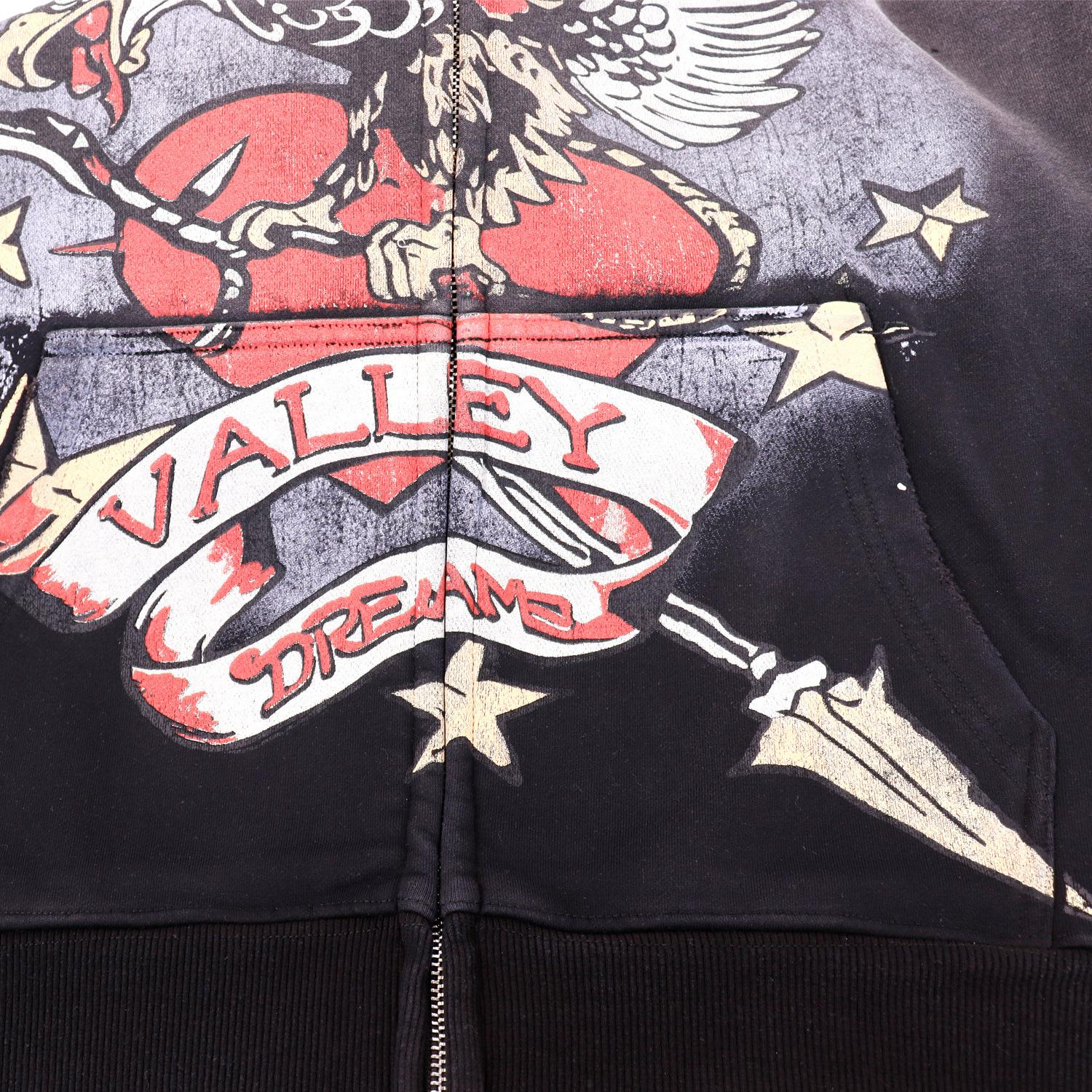 Mens Valley Dreams Hoodie Sweatpants Set Real Streetwear Energy Oversized Fit Heavy Graphic Flame Eagle Drip Washed Look Matching Tracksuit Hoodie Joggers Combo Built For Daily Flex Chill Days Night Moves City Wear Hip Hop Vibe Loud Prints Baggy Fit Comfy