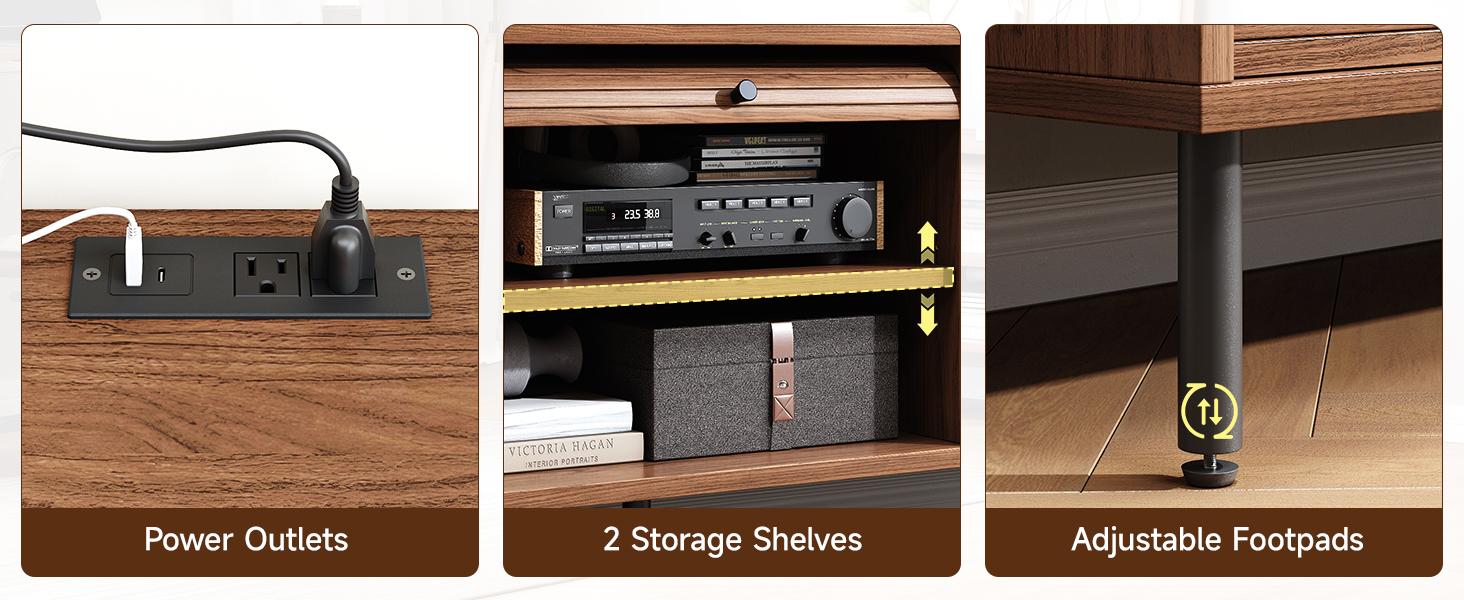 【SPRING GLOW UP】ONBRILL 59 Inch TV Stand for TVs up to 65 Inch, Entertainment Center with Power Outlet, Mid-Century Modern TV Console with Storage, Adjustable Shelf & Sliding Doors, TV Stand for Living Room 【SPRING GLOW UP】ONBRILL 59 Inch TV Stand for TVs up to 65 Inch, Entertainment Center with Power Outlet, Mid-Century Modern TV Console with Storage, Adjustable Shelf & Sliding Doors, TV Stand for Living Room