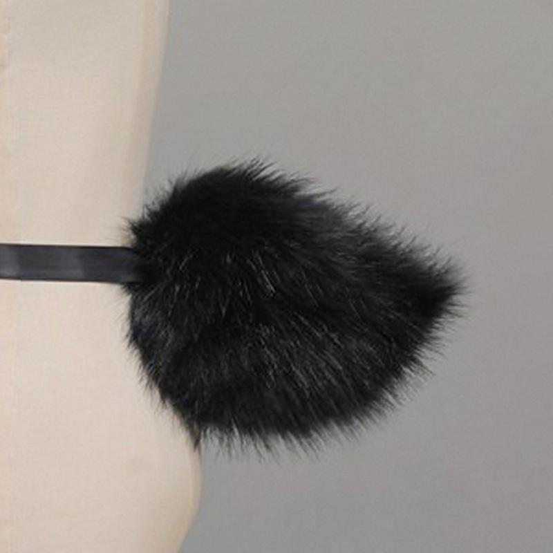 2Pcs/set New Handmade Furry Anime Dog Ear Headband Tail Props Cosplay Plush Simulation Animal Short Tail Accessories