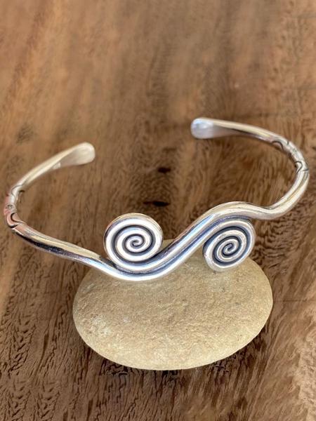Bohemian Spiral Design Adjustable Bracelet, Cuff Bangle, Vintage Unisex Casual Daily Wear, Creative Old Look Fashion Accessory