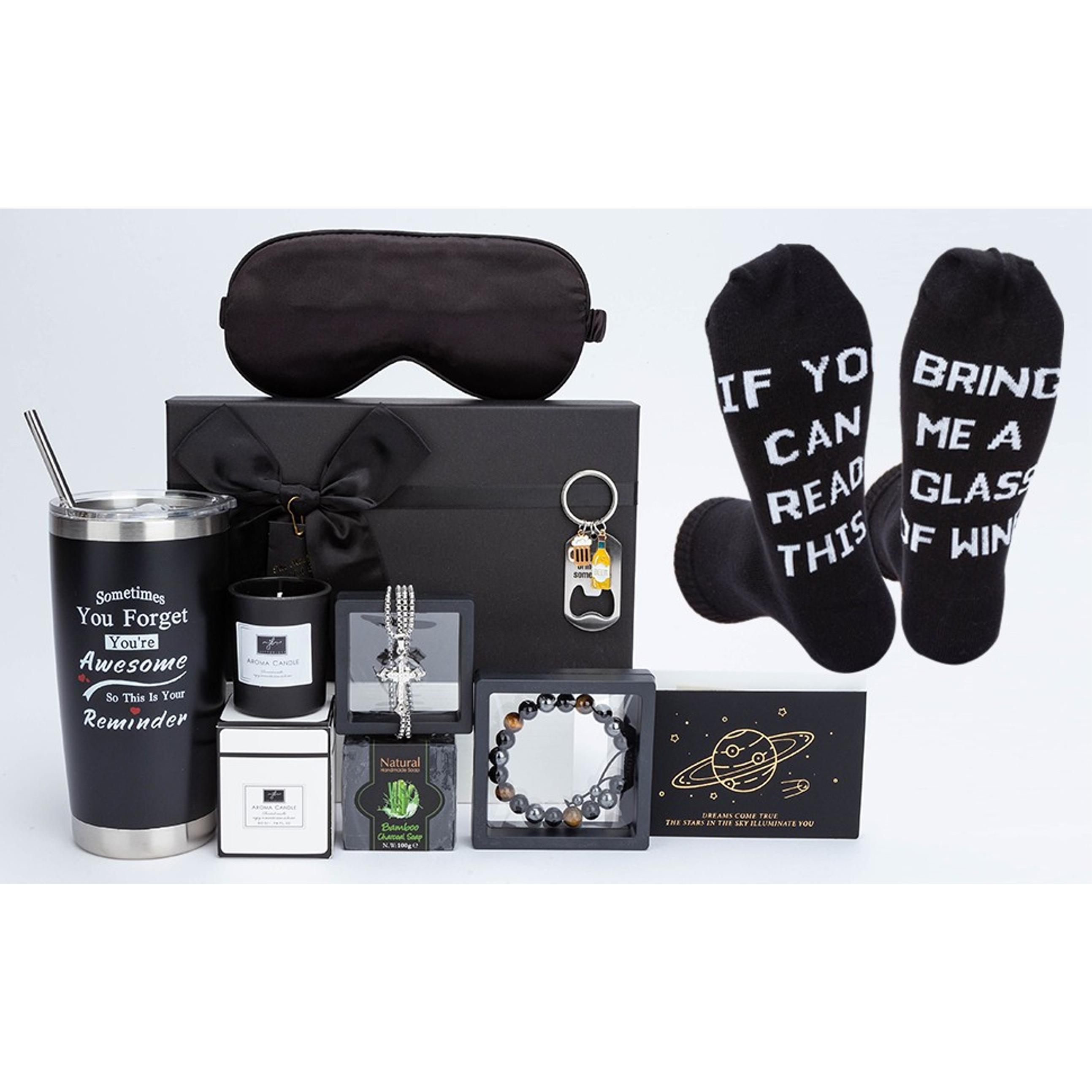 Birthday Gifts for Men Premium Gifts Baskets for Him Gifts Basket Ideas Set Thank You Gifts Man Retirement Gifts Father Birthday Presents for Dad Husband Boyfriend Box Christmas Gifts Baskets