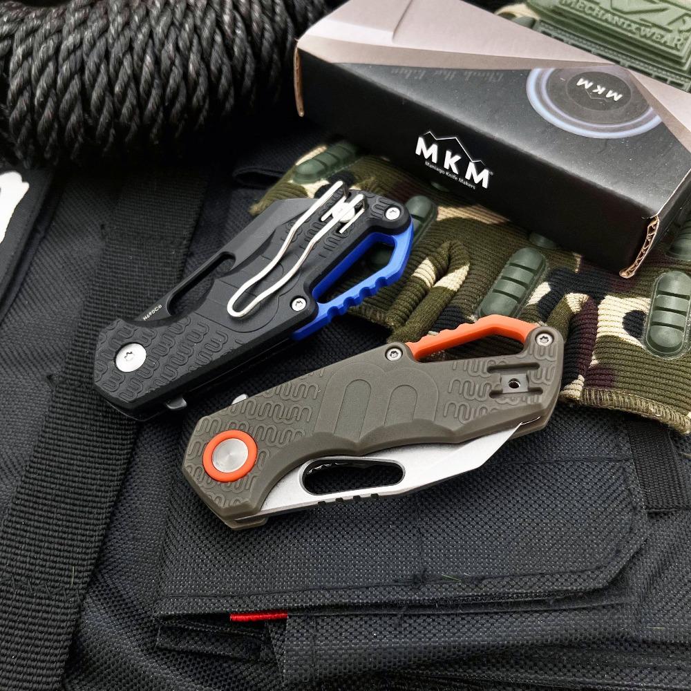 F0332 Mini Folding Knife with 8Cr13Mov Blade and Nylon Fiber Handle—EDC, Survival, Camping, Outdoor Survival Gear, Multi-Purpose Knife; Pocket-Sized Outdoor, Hiking, Rescue Tool Multi Functional Knives, Survival Equipment