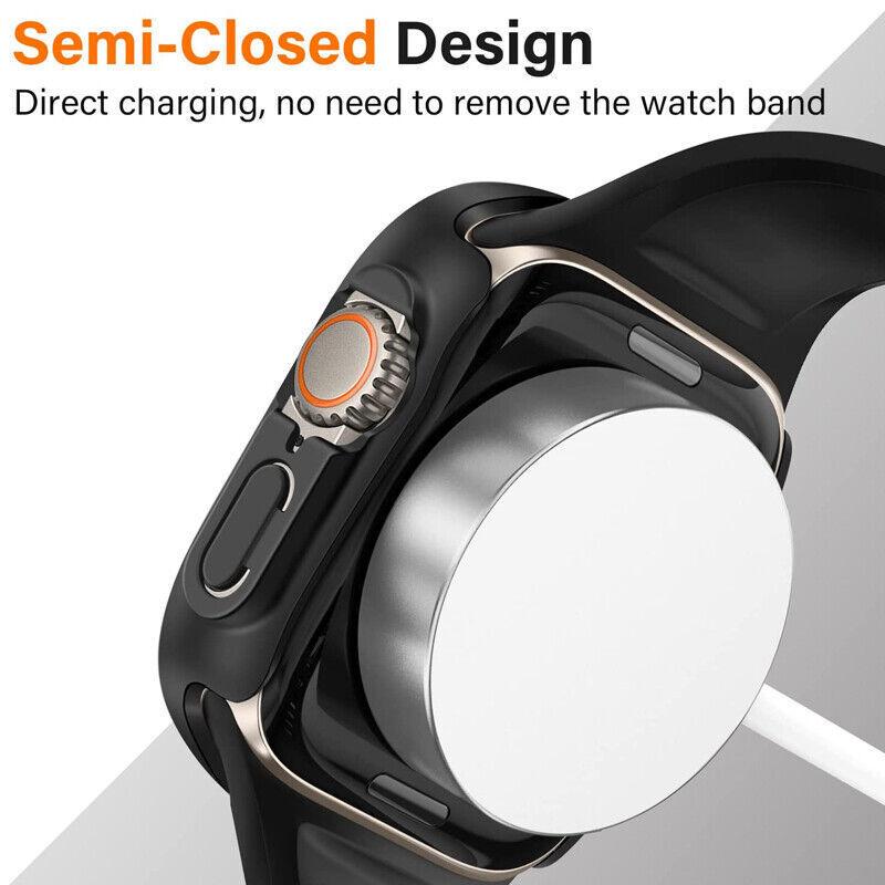 Smartwatch Cover Compatible For Apple Watch iWatch Ultra 3 49mm Ultra-thin PC Shockproof Bumper+Screen Protector Anti-Scratch HD Full Film Tempered Glass Full Cover Protective Case iWatch 49mm Accessories 2025