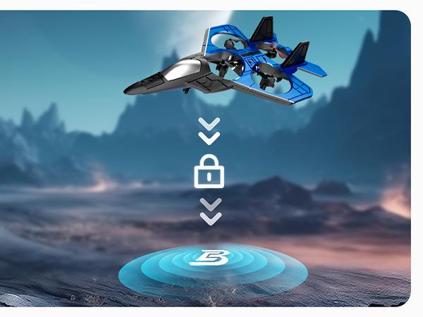 BEZGAR RC Stunt Fighter Jet Toy for Kids with 360° Flips & LED Lights | Easy to Fly Kids Drone,auto hover control aircraft,control plane fighter jet,remote control flying toys,rc jet life