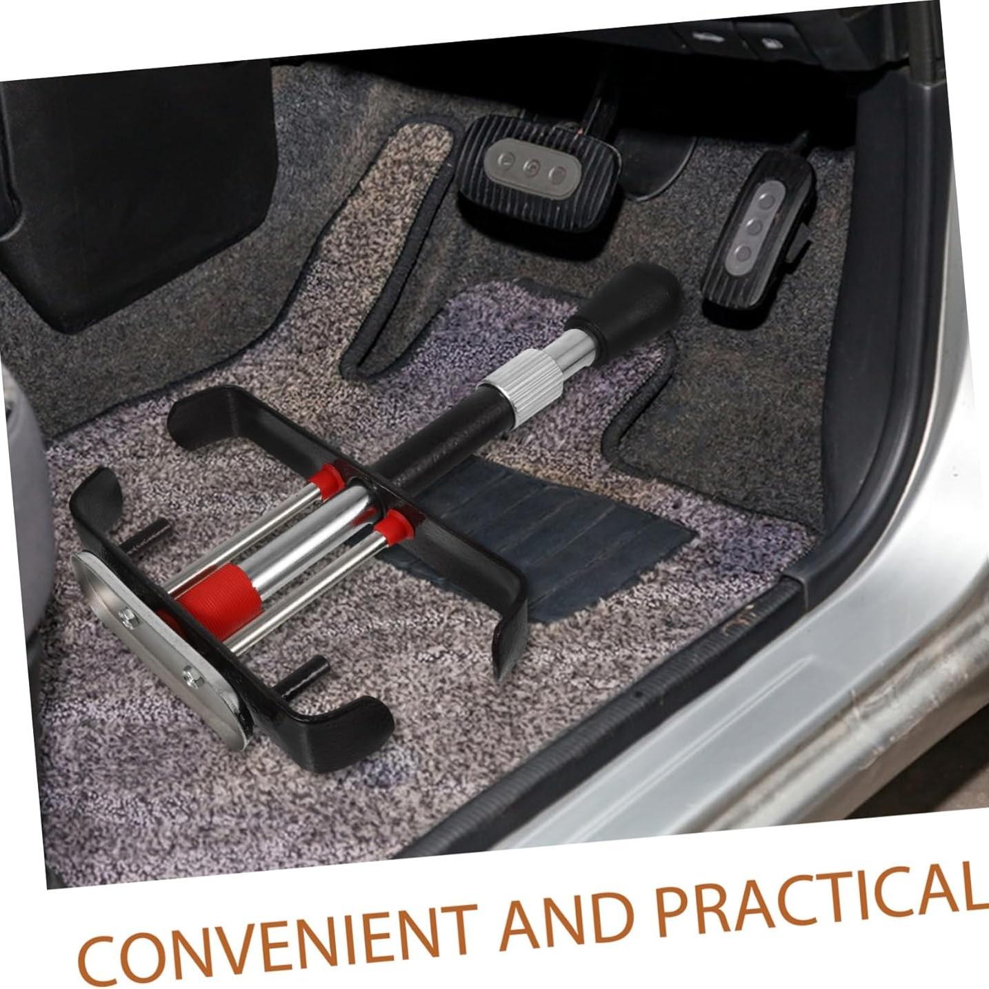 Car Anti-Theft Lock Pedal Lock Clutch Lock Brake Lock, Full Metal Parking Lot Car Security Lock, Anti-Breakaway Metal Lock