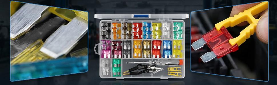 306Pcs Car Blade Fuses Assortment Kit, Standard/Mini/Low Profile Mini Mixed Fuse Set (2A 5A 7.5A 10A 15A 20A 25A 30A 35A), Replacement Accessories for Car Truck RV Automobiles 306Pcs Car Blade Fuses Assortment Kit, Standard/Mini/Low Profile Mini Mixed Fuse Set (2A 5A 7.5A 10A 15A 20A 25A 30A 35A), Replacement Accessories for Car Truck RV Automobiles