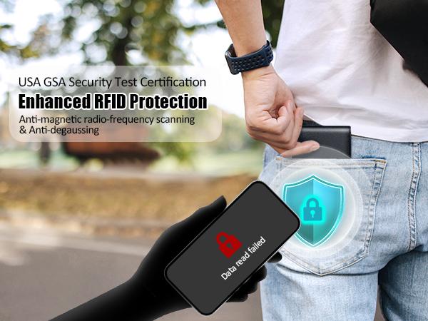 Mens Wallet with Tracker for IPhone Find My, 100% Genuine Leather RFID Blocking Slim Bifold Front Pocket Minimalist Wallet for Men Credit Card Holder Smart Wallet for phone16/15/14/13/12 promax 【Christmas】