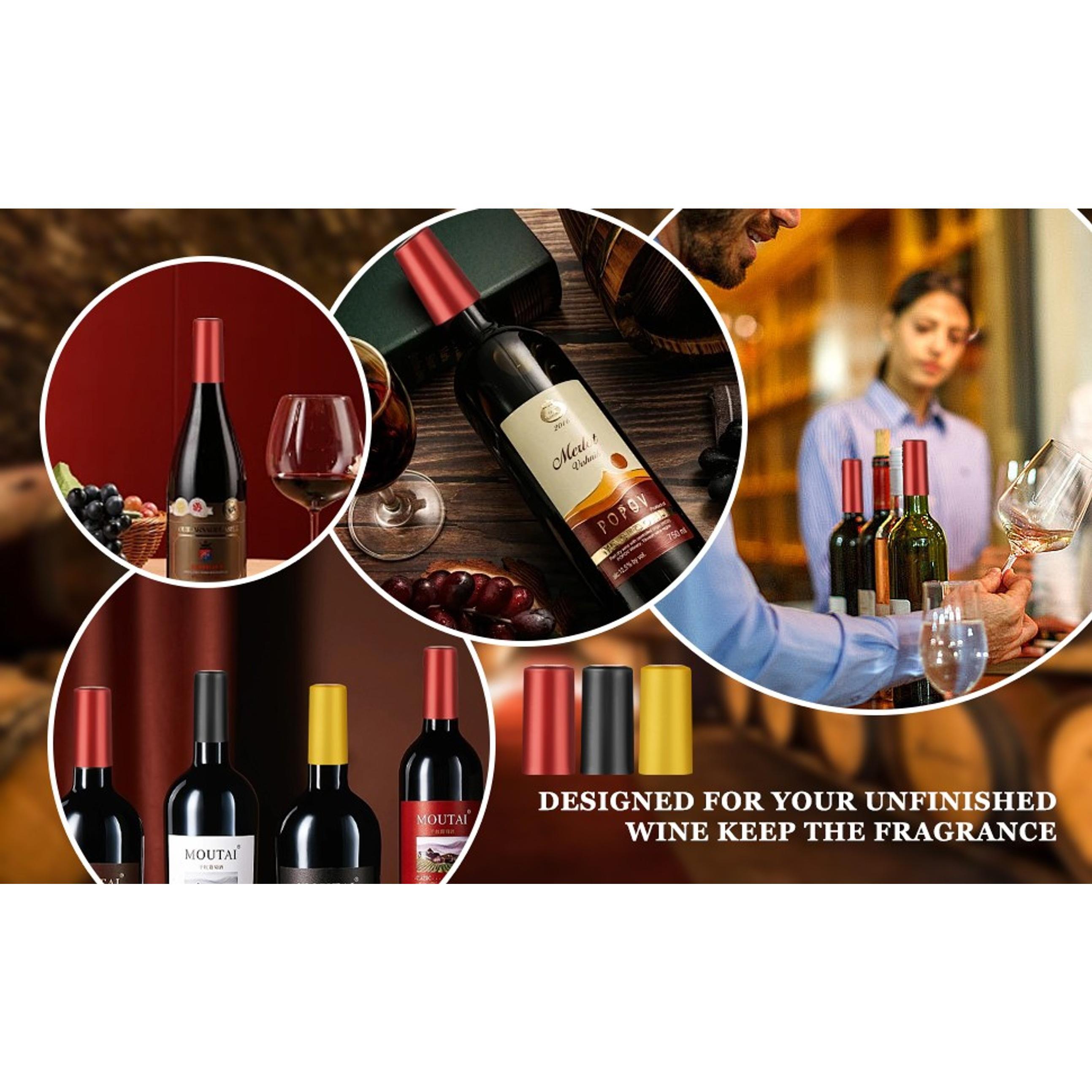 60pcs Wine Bottle Sealer Set with 30 Cork Stoppers & 30 PVC Heat Shrink Capsules for Home, Travel & Cruise Use