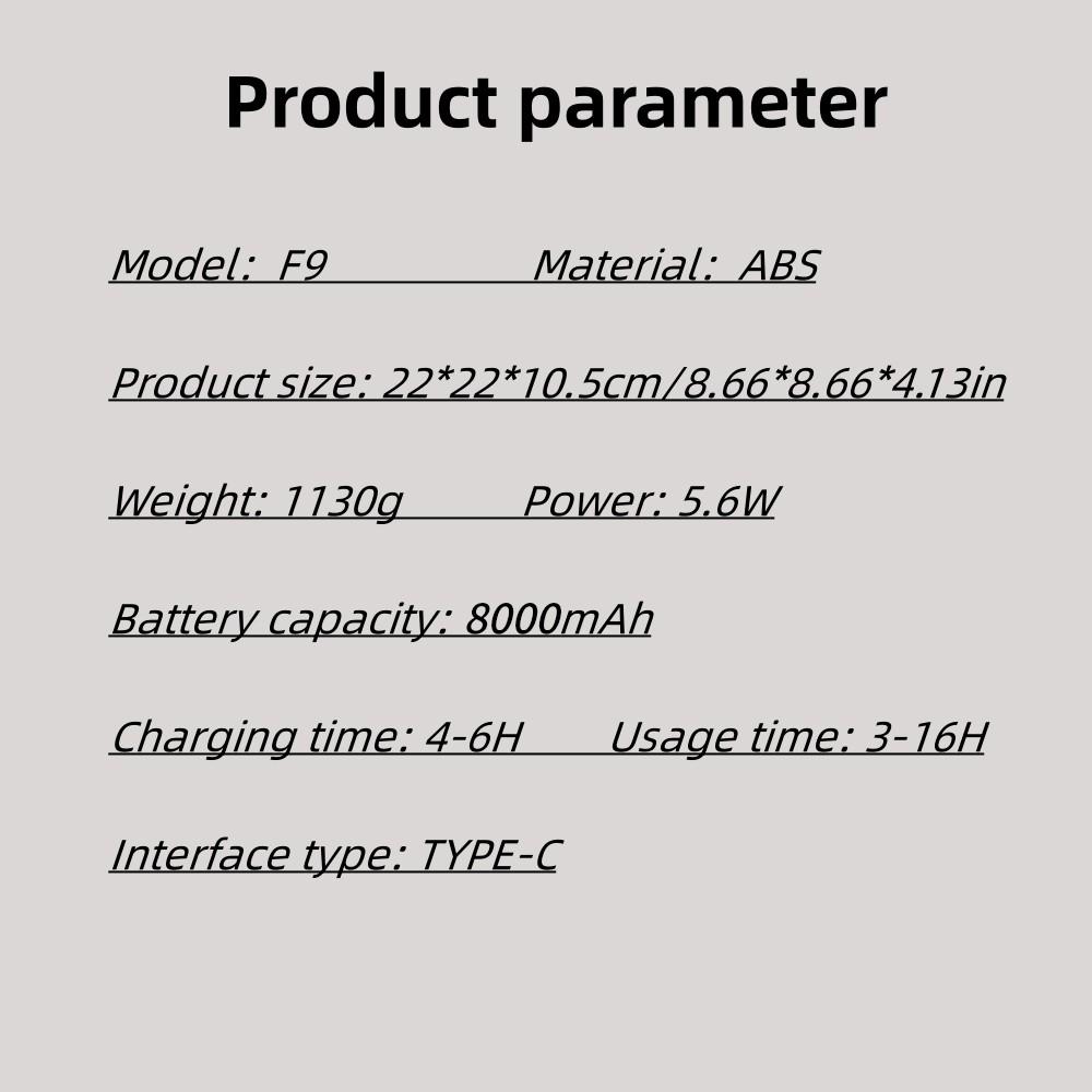 Standing Fan with Remote Control, Adjustable Head Rotation & Timer, Foldable Design, 3 Wind Speeds, Night Mode, Suitable for Living Room & Bedroom, Rechargeable Multifunction Fan