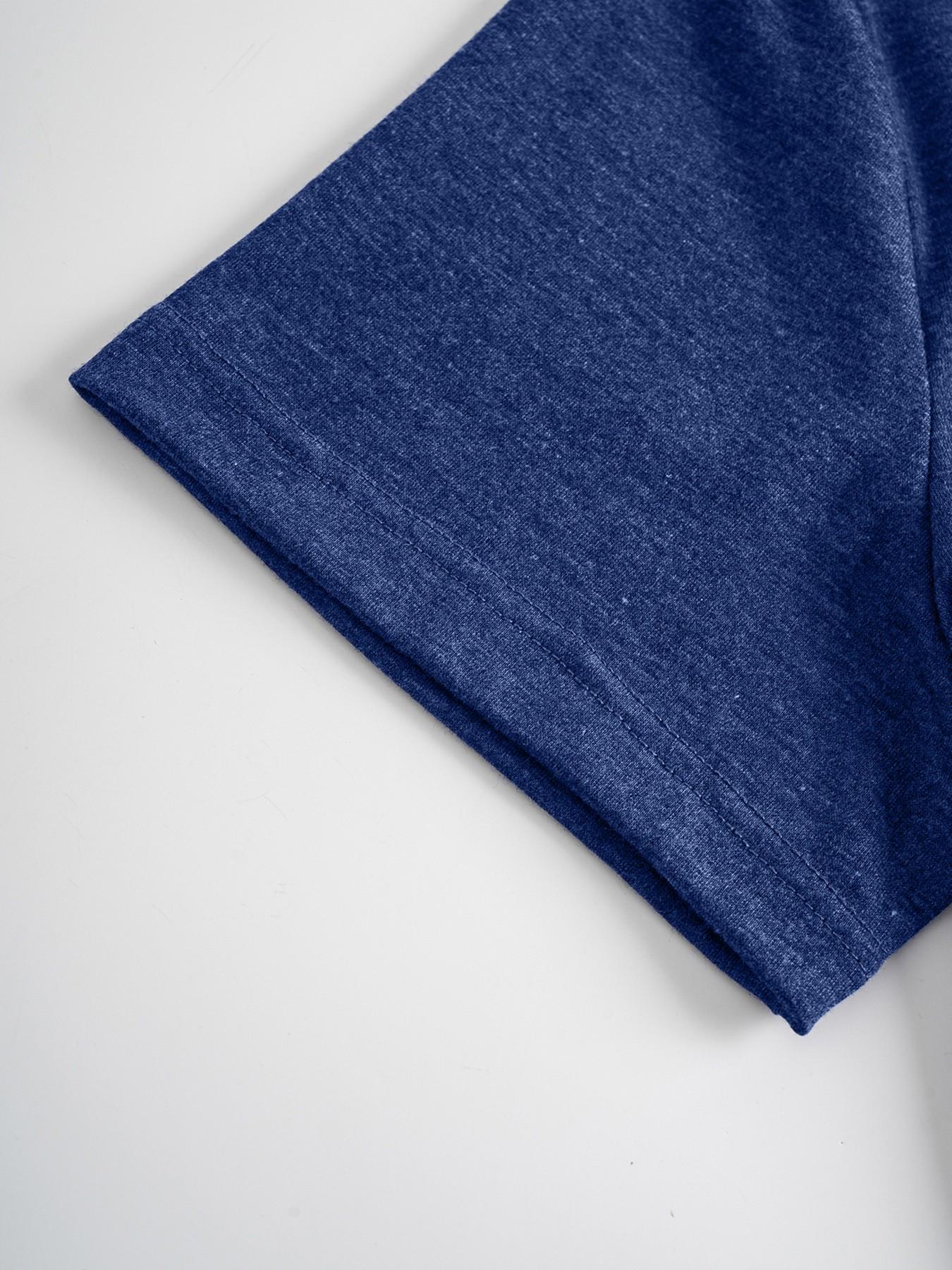 Women's Letter Print Round Neck Tee, Casual Short Sleeve Crew Neck T-shirt for Summer, Fashion Women's Top for Daily Wear