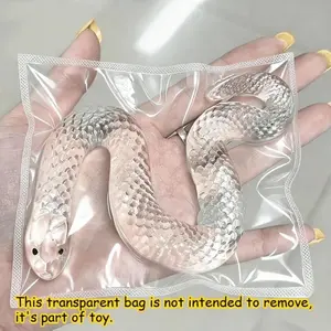 1Pc Transparent Snake Head Clip Squeeze Toy TPR Slow Rebound Stress Relief Fidget Toy Desktop Decor Prank Gift Desktop Decor