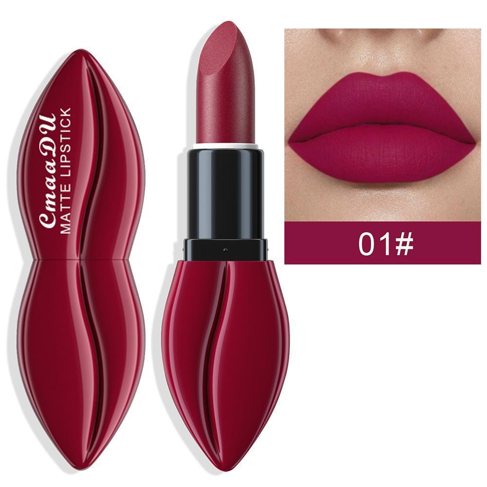 CmaaDu 10-Color Matte Moisturizing Lipstick, Professional Lip Cosmetics for Women with Fashionable Lip Design, Essential for Daily and Holiday Makeup, Moisturized Lipstick Gift