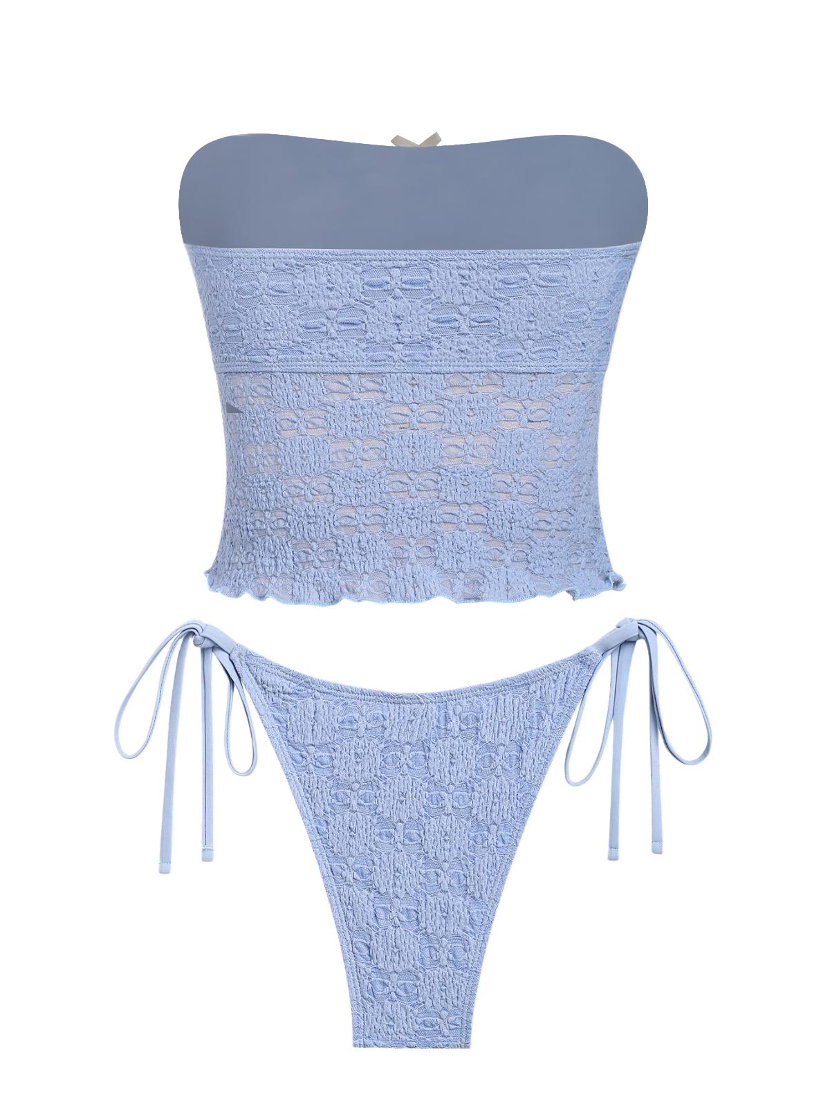 Women's Summer Beach Floral Leaves Halter Tied Tank Style Full Coverage Bikini Tankini Set Two Piece Bathing Suits Lace Asymmetrical Slit Bowknot Decor Tie Side Tankini Set Tankini Bottoms Set