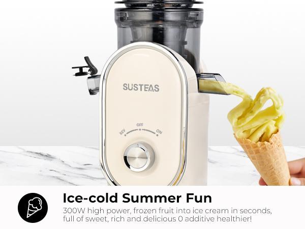 SUSTEAS Smoothie Blender - 600W Juicer Machine with Wide Chute & 3 Speeds - Fast Cleaning, Anti-Leak Design for Fresh Juices & Smoothies