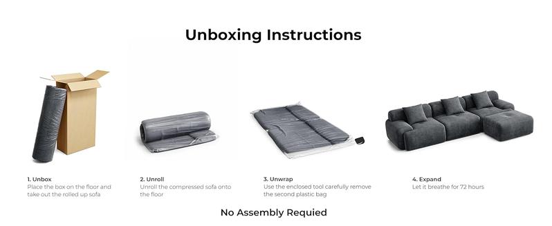 【2 Packages Shipping】LIKIMIO 118" Modern L-Shaped Modular Sectional Sofa for Living Room, Corduroy Upholstery Dark Grey, Oversized 3-Seater Couch with Deep Seat and Movable Ottoman – No Assembly 【2 Packages Shipping】LIKIMIO 118" Modern L-Shaped Modular Sectional Sofa for Living Room, Corduroy Upholstery Dark Grey, Oversized 3-Seater Couch with Deep Seat and Movable Ottoman – No Assembly
