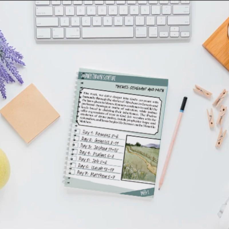 Christian Annual Bible Reading Plan, Inspirational Travel Tracker, Suitable for Men and Women, Daily Spiritual Growth Guide