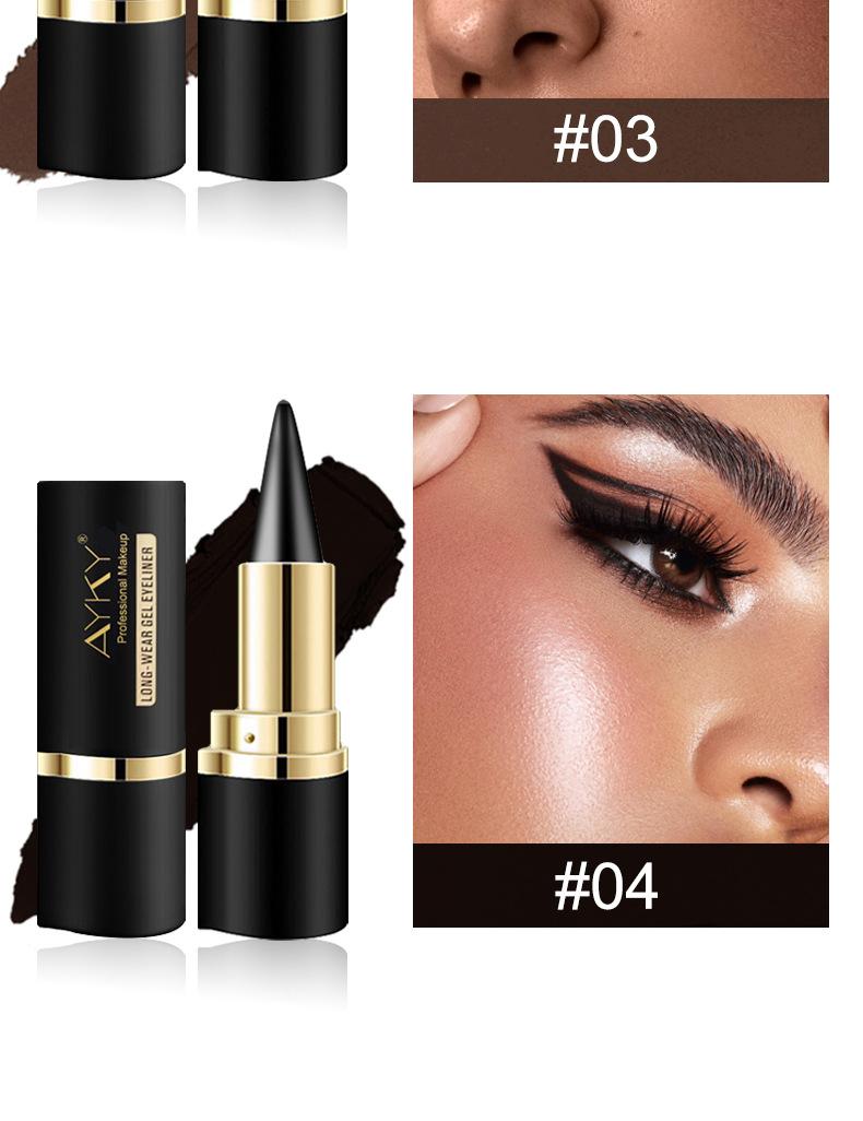 Multipurpose Solid Eyeliner Gel Pencil, Highly Pigmented Black Eyeliner and Lip Liner Pencil, Beginner-Friendly, Long-Lasting and Smudge-Proof, Glides on Smoothly for Effortless Application, Perfect Holiday Gift for Eye and Lip Cosmetic Lovers