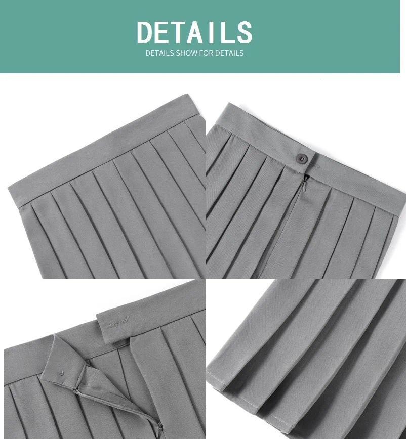 2025 Preppy Style Pleated Skirt Woman High Waist A-Line School Skater Mini Skirt Girl JK Uniform Skirt With Match Necktie Bowtie