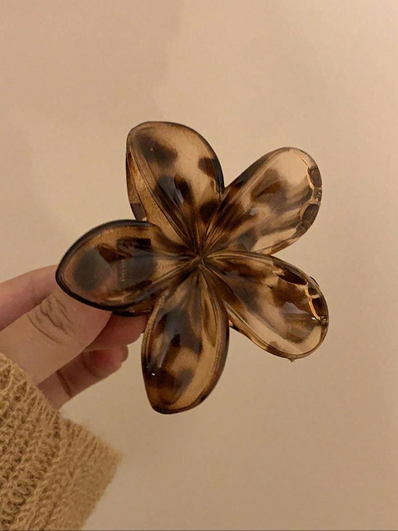 2pcs Women's Leopard Flower Hair Clips, Bohemian Vintage Hair Accessories, Perfect for Vacation, Casual, Party, Holiday, Daily Wear