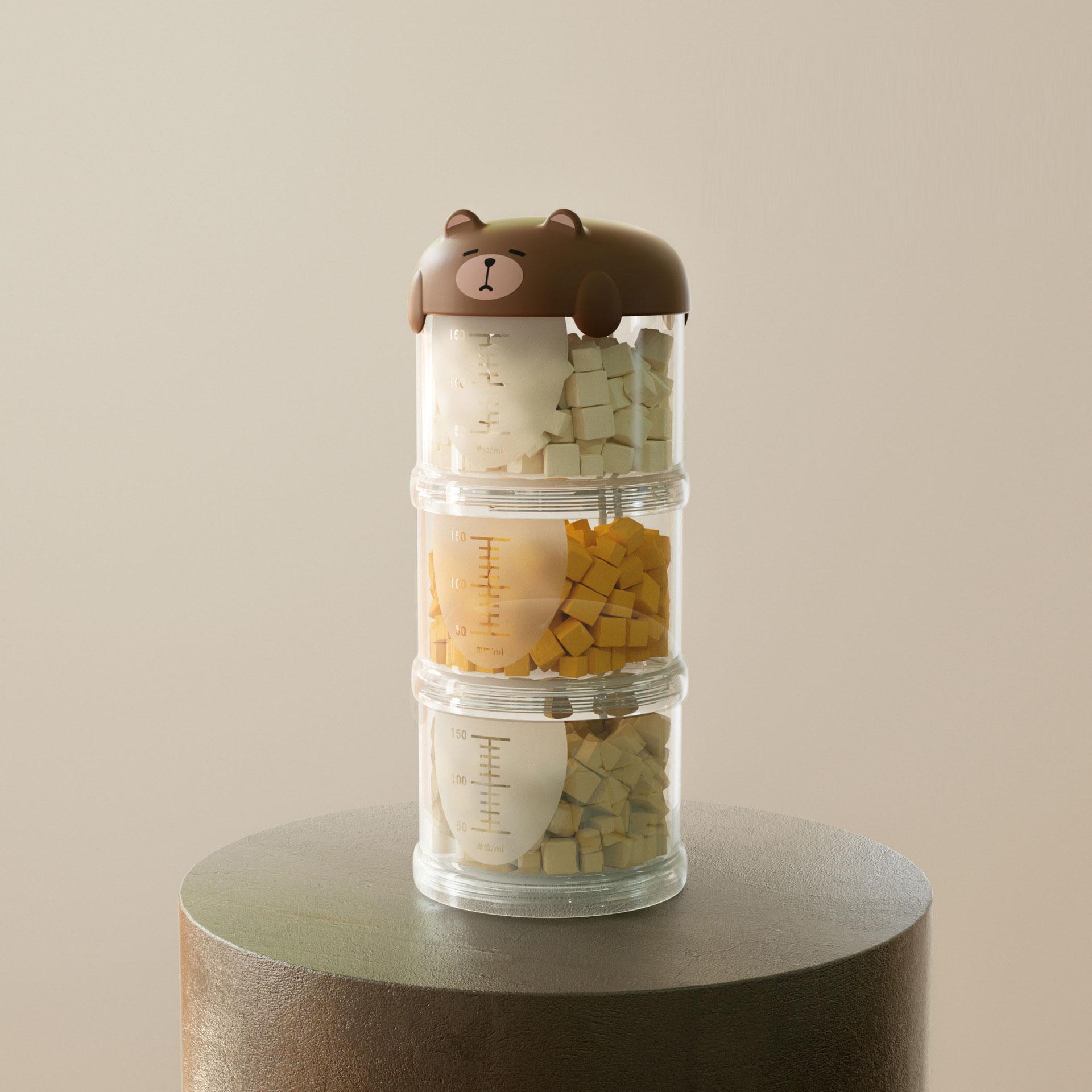 Cat Food Divided Box, Sealed Moisture-Proof Pet Food Container, Portable Multi-Layer Storage for Cats and Dogs, Ideal for Travel and Outdoor Use