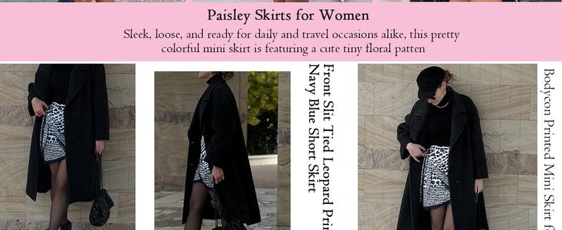 ZAFUL Slit Skirt for Women Boho Print Tie Side Wrap Tassel Casual Beach Mini Skirt