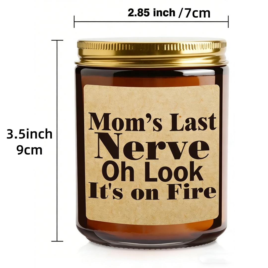 1pc Mom Candles Gifts From Daughter Or Son Mothers Day Gifts For Mom Unique Christmas Birthday Gifts For Mom Novelty Moms Last Nerve Lavender Scented Soy Engraved Candle