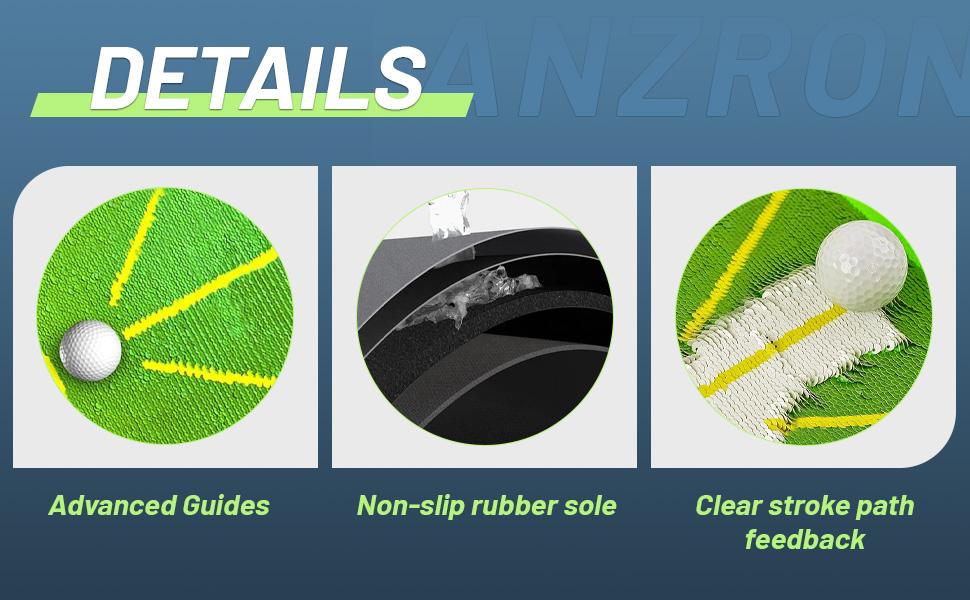 Golf Hitting Mat 16 x 8 Inches, Divot Board with Swing Path Feedback for Men, Women, Beginner, Indoor and Outdoor Training, Perfect Gift for Family and companions