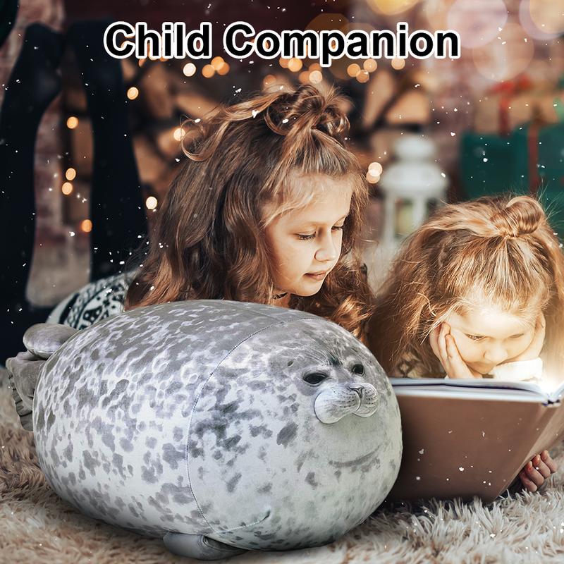 Chubby Seal Plush Toy Stuffed Cotton Comfortable Animal Throw Pillow Cozy Chic Fabric Winter Versatile Sweet Snuggle Gift