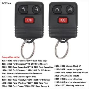 Lopixa Replacement Key Fob Remote | Only Fit Specific Vehicle Year & Chip Model for Ford 1998-2016 F150 F250 F350 Escape Expedition Explorer Ranger/Mazda/Lincoln CWTWB1U331 CWTWB1U34 | Requires Manual Programming After Battery Install