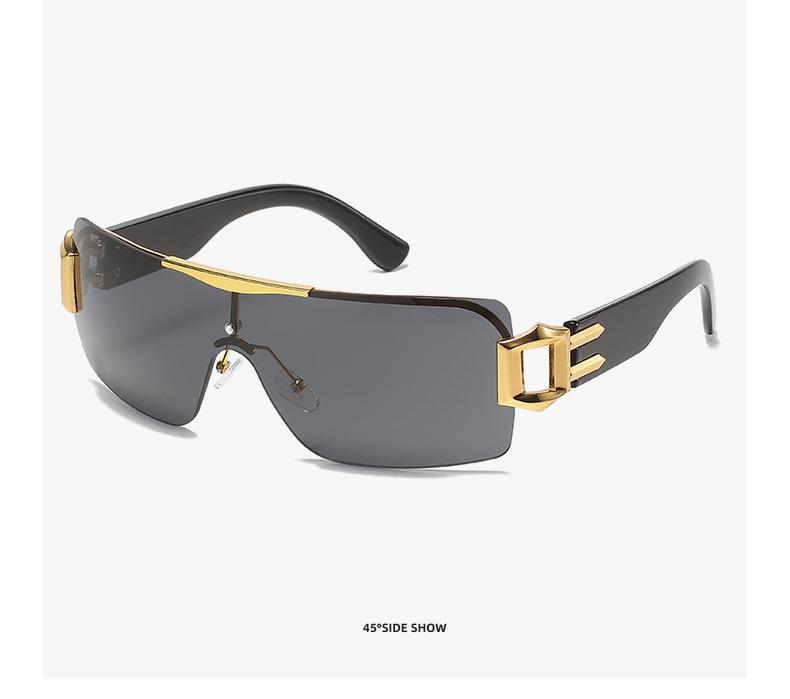 Trendy Y2K Punk Frameless Sport Sunglasses for Women Men UV400 Protection Rimless Shades for Rave Festival Cycling Running Outdoor Daily Wear