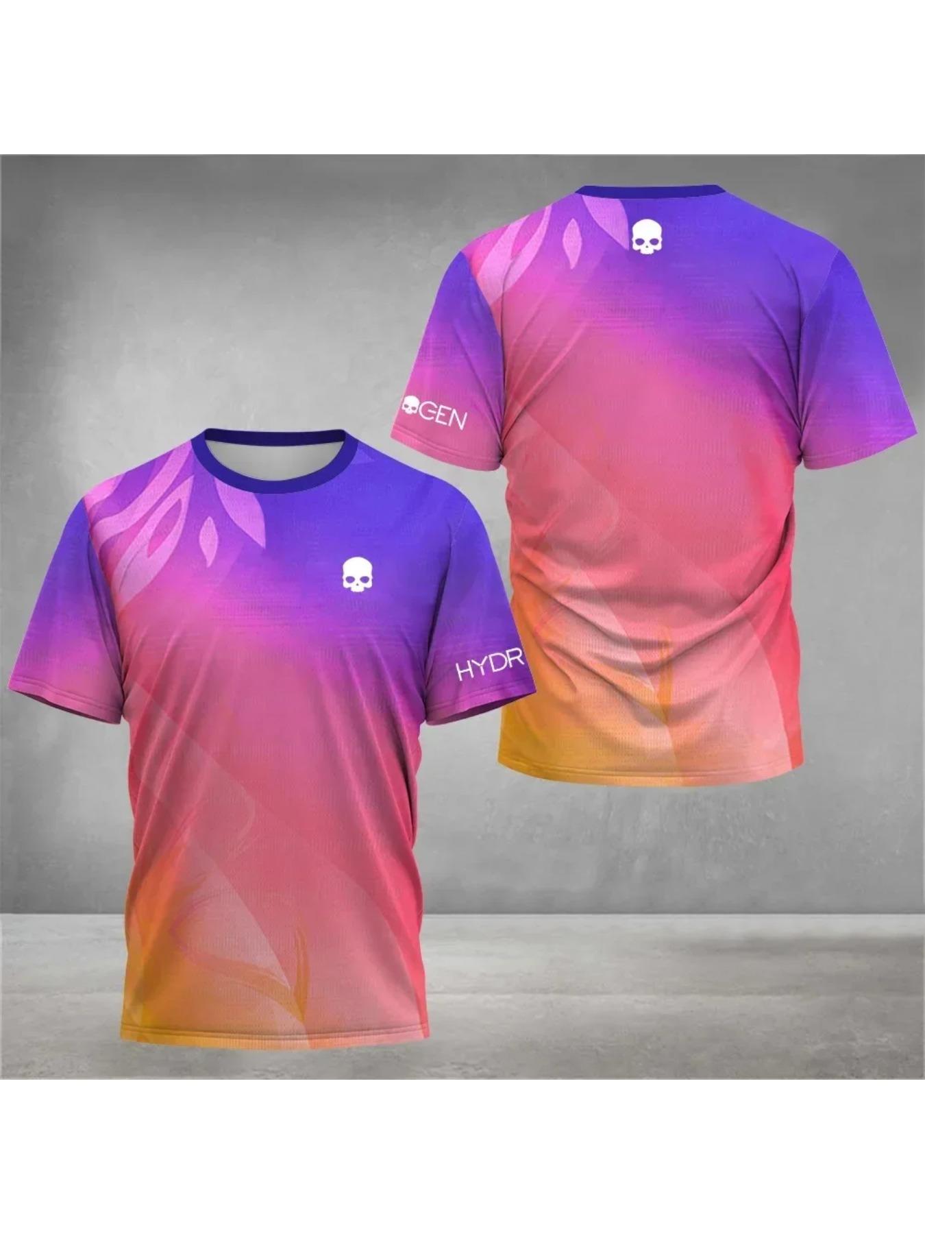High-quality printed T-shirts for men and women, quick-dry summer badminton T-shirts