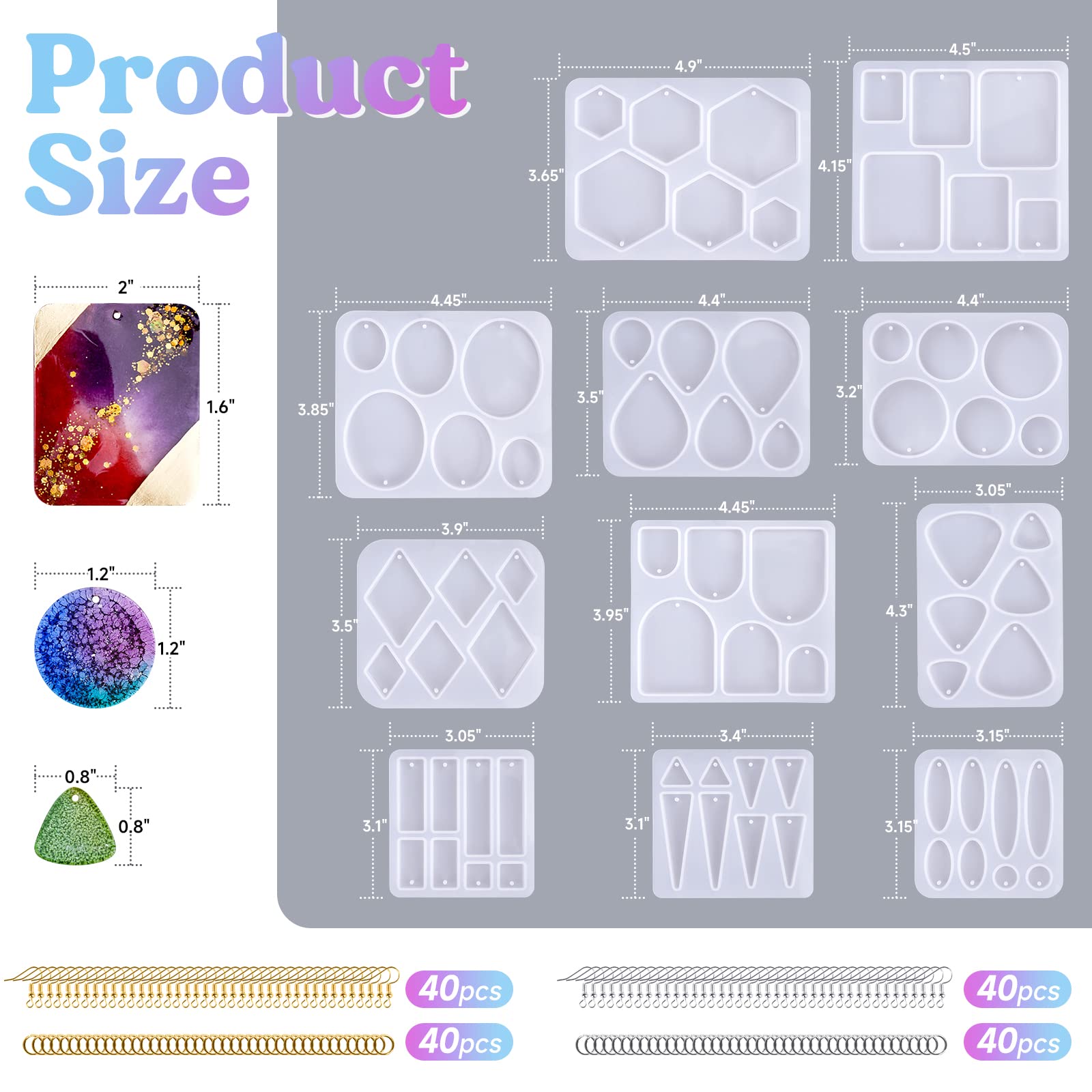 171 Count Resin Jewelry Silicone Molds Making Kit, DIY Children's Day Gift Crafts - LET'S RESIN