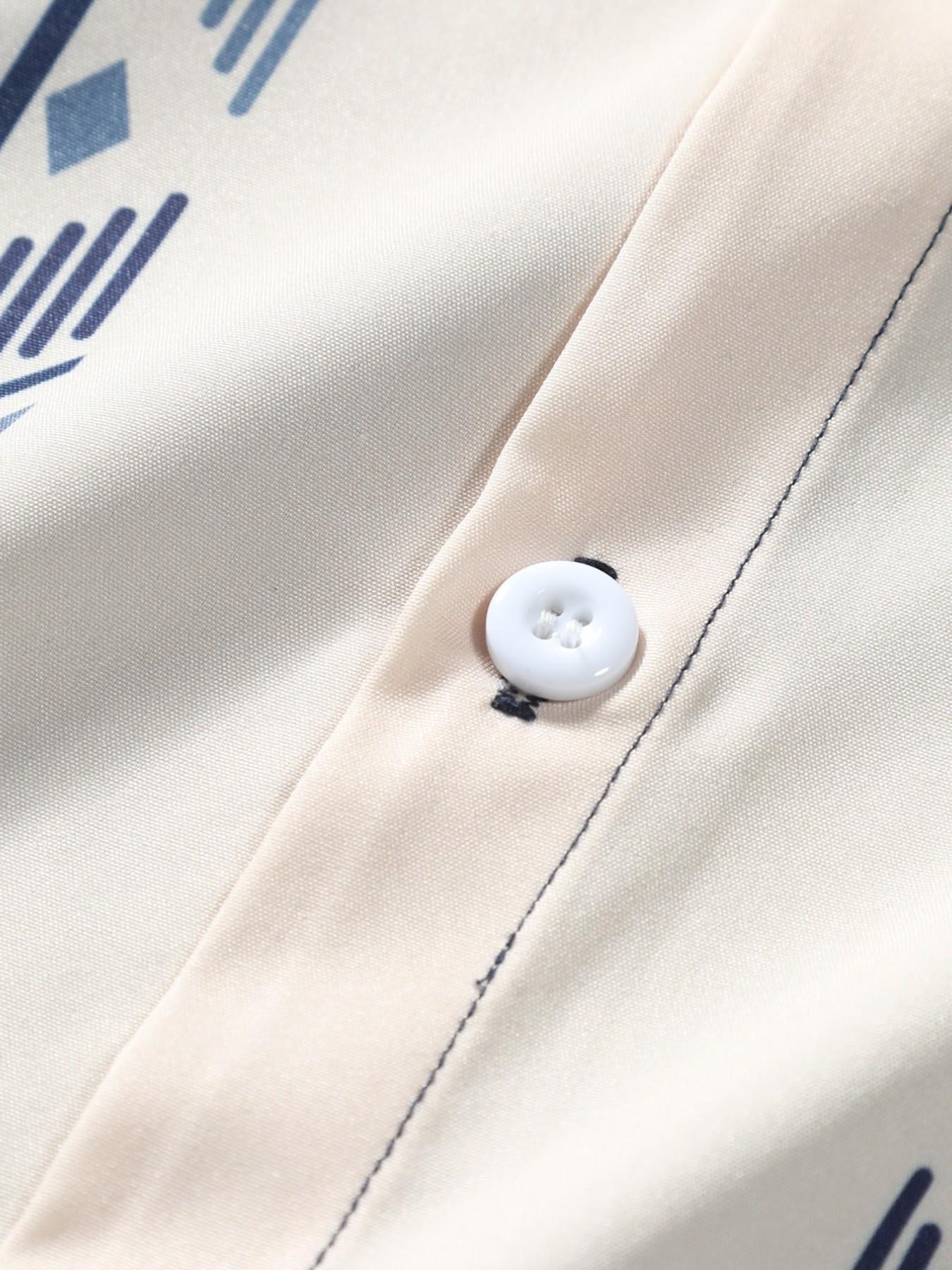 Men's Regular Fit Ditsy Floral Print Short Sleeve Shirt, Casual Button Down, Casual Comfy Top for Summer, Men's Clothes for Beach Vacation, Menswear