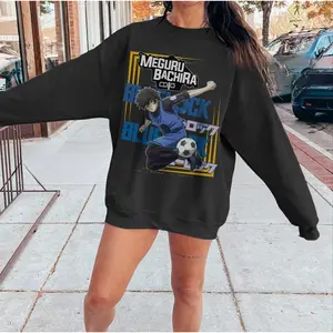 Bachi-Boom: Blue Lock Bachira Hoodie | Official Logo + Japanese Text | Soccer Manga Streetwear for True Egoists