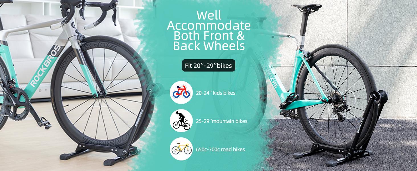 ROCKBROS Foldable Bike Stand for 20"-29" Wheels - Indoor & Outdoor Bike Holder