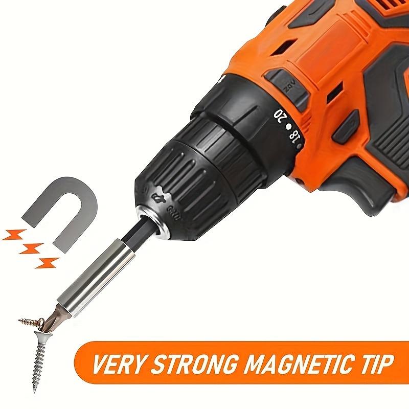 10 Magnetic Extension Socket Drill Bit Holder Stand, Screwdriver Bit Clip, 1/4 Hex Electric Tool, 2.36 Inch Long, Improve Efficiency, Quick Release Adapter Kit