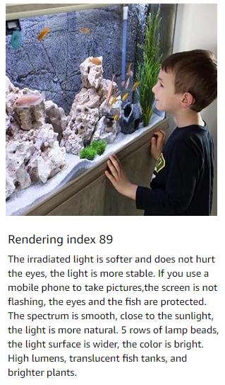 hygger Aquarium Programmable LED Light， for 12~55in Long Full Spectrum Plant Fish Tank Light with LCD Setting Display,with Timer Auto On/Off and  7 Colors, Sunrise Sunset Moon and DIY Mode，for Novices Advanced Players