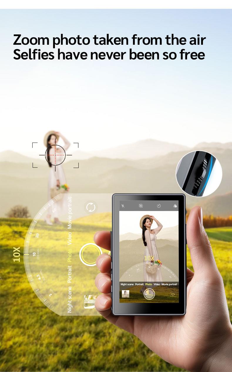 Mobile Vlog Selfie Monitor Screen, Magnetic Phone Clip Mount and Bluetooth-compatible Remote, Wireless Connection for Vlog Shooting and Rear Selfies, Smartphone Camera Accessories