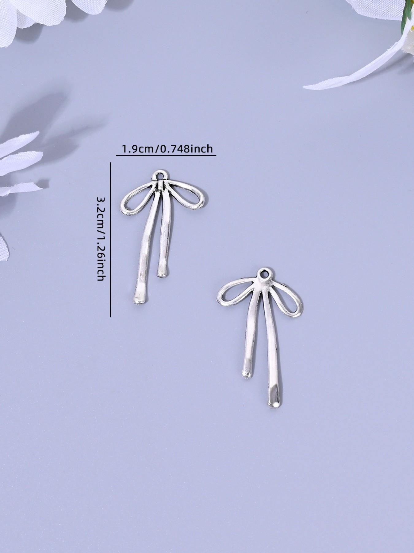 10 Elegant Bow Charms for DIY Jewelry Making, Perfect for Earrings, Necklaces, Bracelets, Keychains, Daily and Festival Accessories