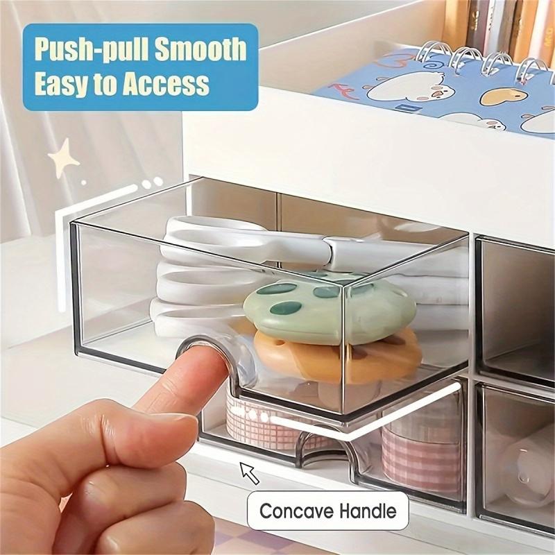 1 Piece Multi-layer Desktop Drawer Storage Box, Classified Storage for Cosmetics, Jewelry, Stationery and Makeup Tools, Space-saving Design Suitable for Vanity, Bathroom and Office, Multi-functional Home Organizer