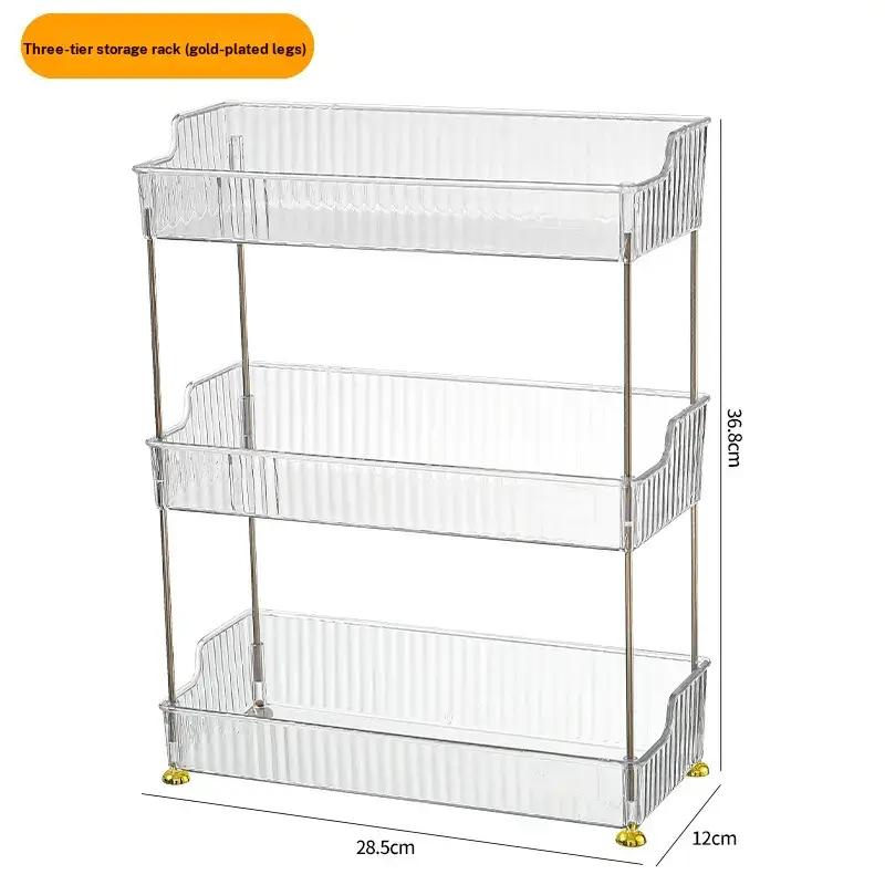 Transparent Desktop Organizer Rack, Modern Style Storage Shelf for Dormitory, Elevates Desk Space, Cosmetics Organizer