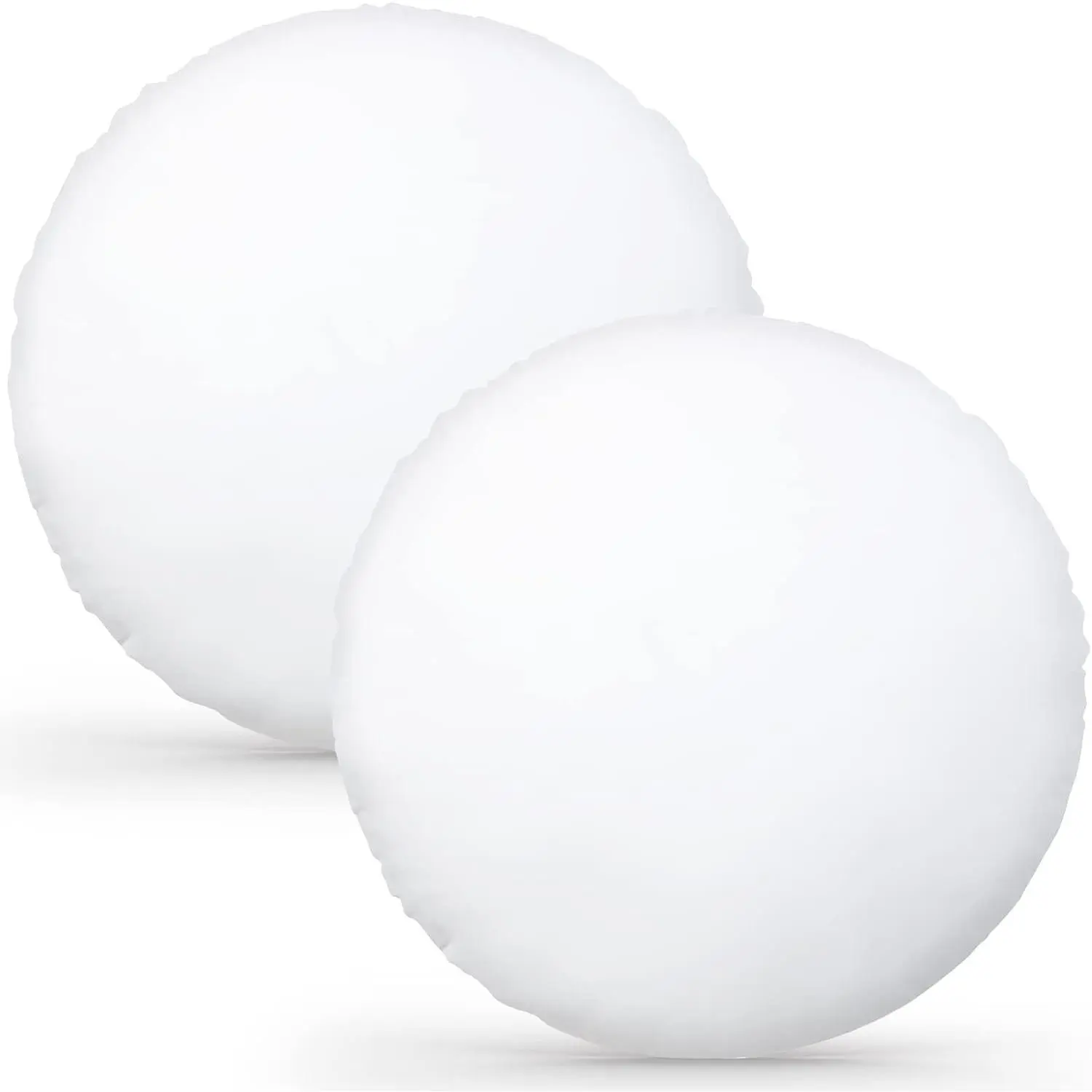 2 Pack Large Round Pillow Insert Diameter Cozy Oversized Cushion Insert Decorative for Sofa Couch Decor Seating Cushion Floor Meditation Pillow Replacement(18 Inch,White)