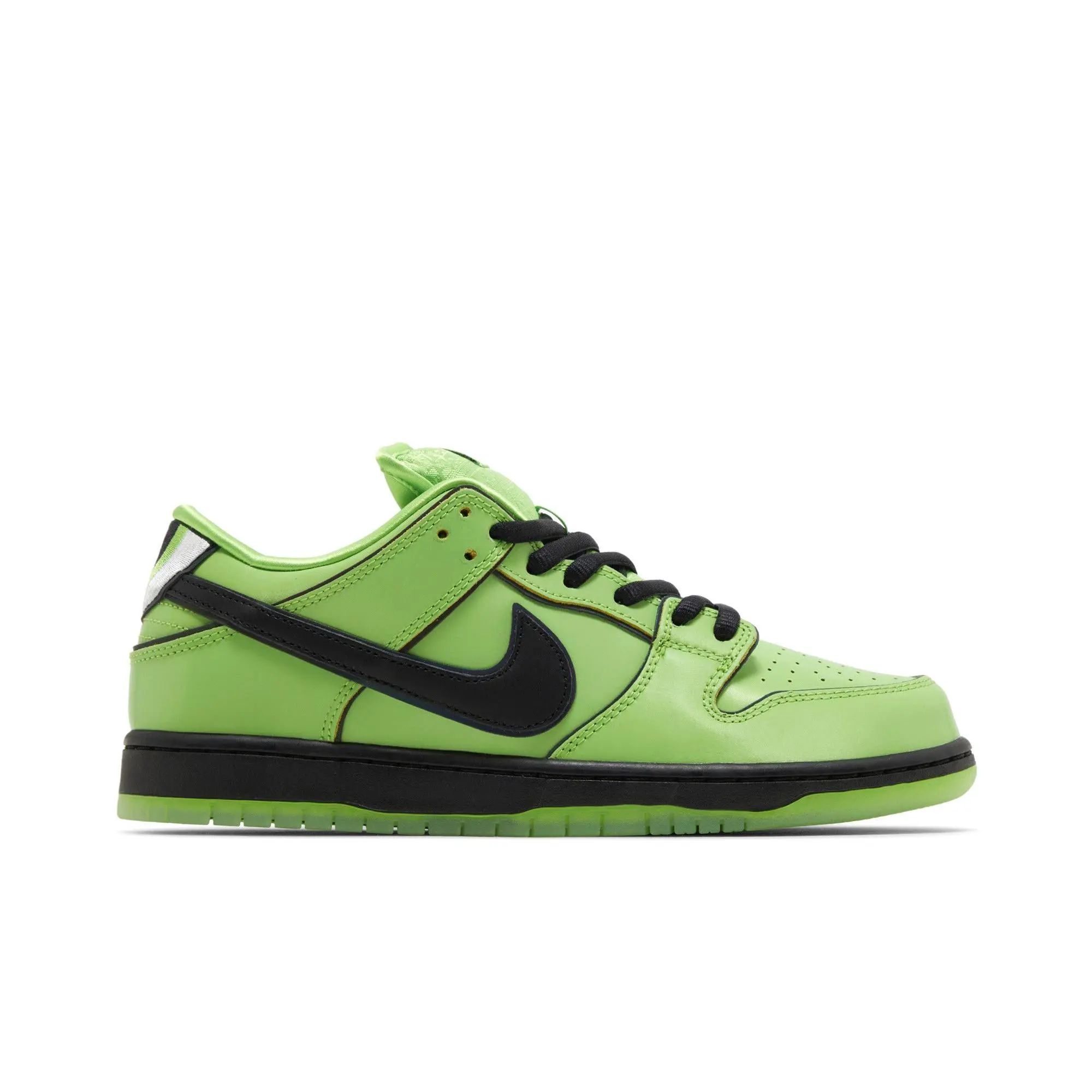 The Powerpuff Girls x Nike Dunk Low Pro SB QS 'Buttercup' (Unisex) Mean Green/Black/Lotus Pink sneakers FZ8319 300