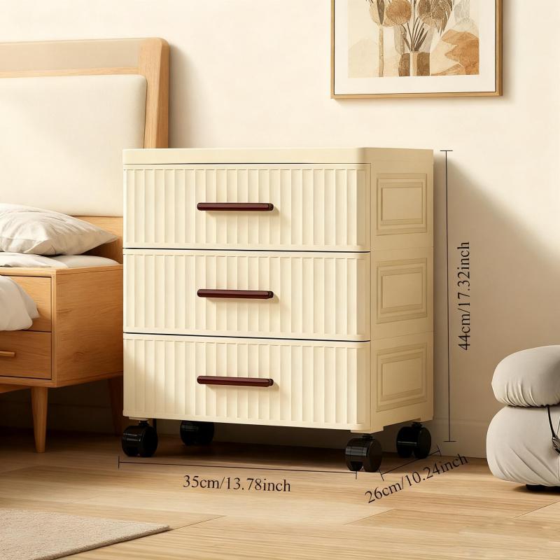 Stackable lightweight drawer cabinet, eco-friendly durable plastic, safe and odorless. Multi independent drawers organize small items, sundries, daily necessities and cosmetics. Supports free stacking, waterproof and moisture-proof for bathroom and kitche