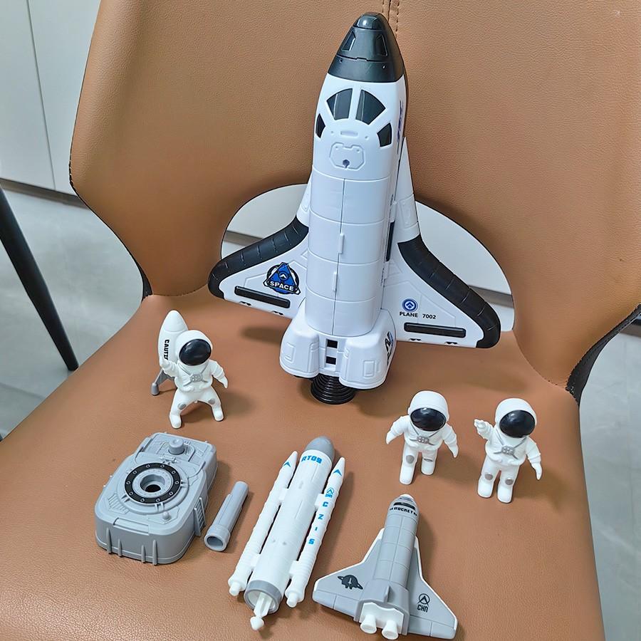 Pre-Built Model Rocket Space Ship, Launch Ship with 3 Astronauts, Space Series Model, Kids' Interest Toy, Christmas Gift