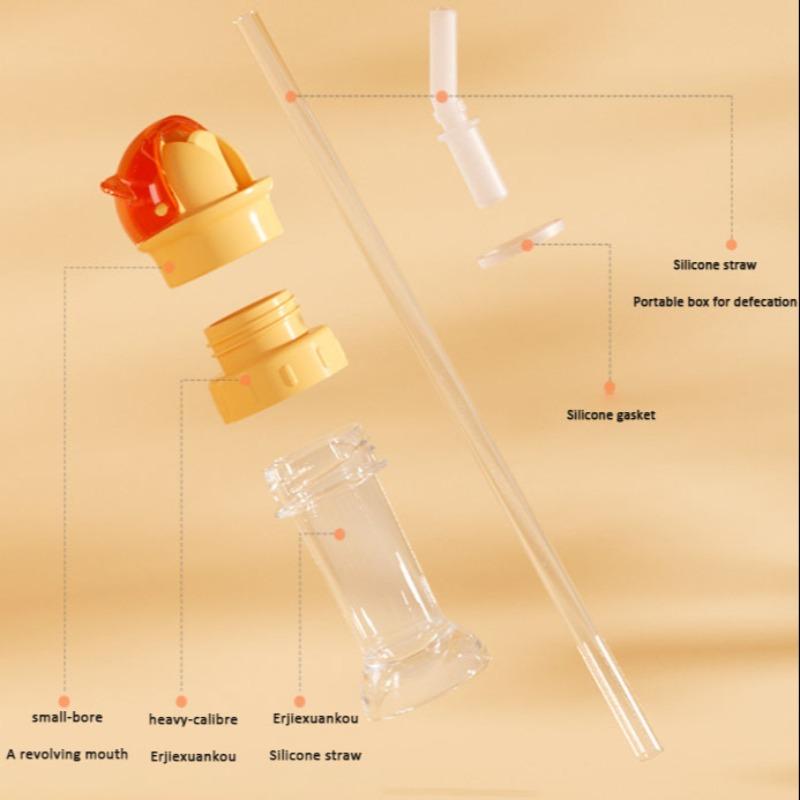 Kids' Water Bottle Spout Adapter Cap with Straw, Water Bottle Spout Adapter, Universally Compatible with Juice and Water Bottles, Portable Juice and Water Bottle Straw Cap, Leak-Proof Straw Cap, Suitable for Toddlers and Children, Beverage Accessory.